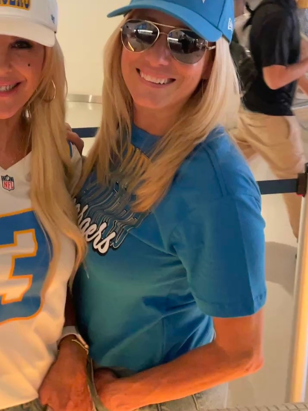 Official Los Angeles Chargers Girls or Women Cropped Tee | Blue and Yellow - Picture 4 of 14